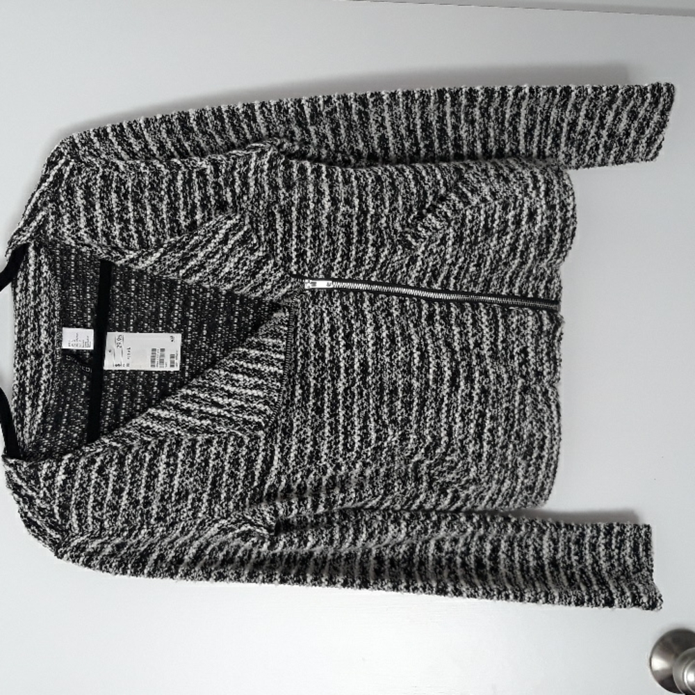 NWT Divided slub knit moto style jacket
